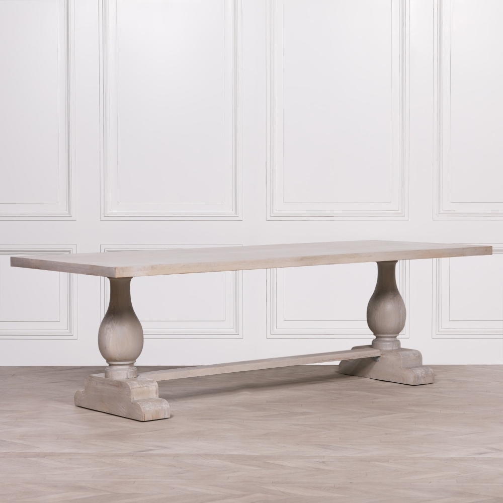 Product photograph of Linda Wood Rustic Light Grey 10 Seater Rectangular Dinning Table 260cm from Choice Furniture Superstore.